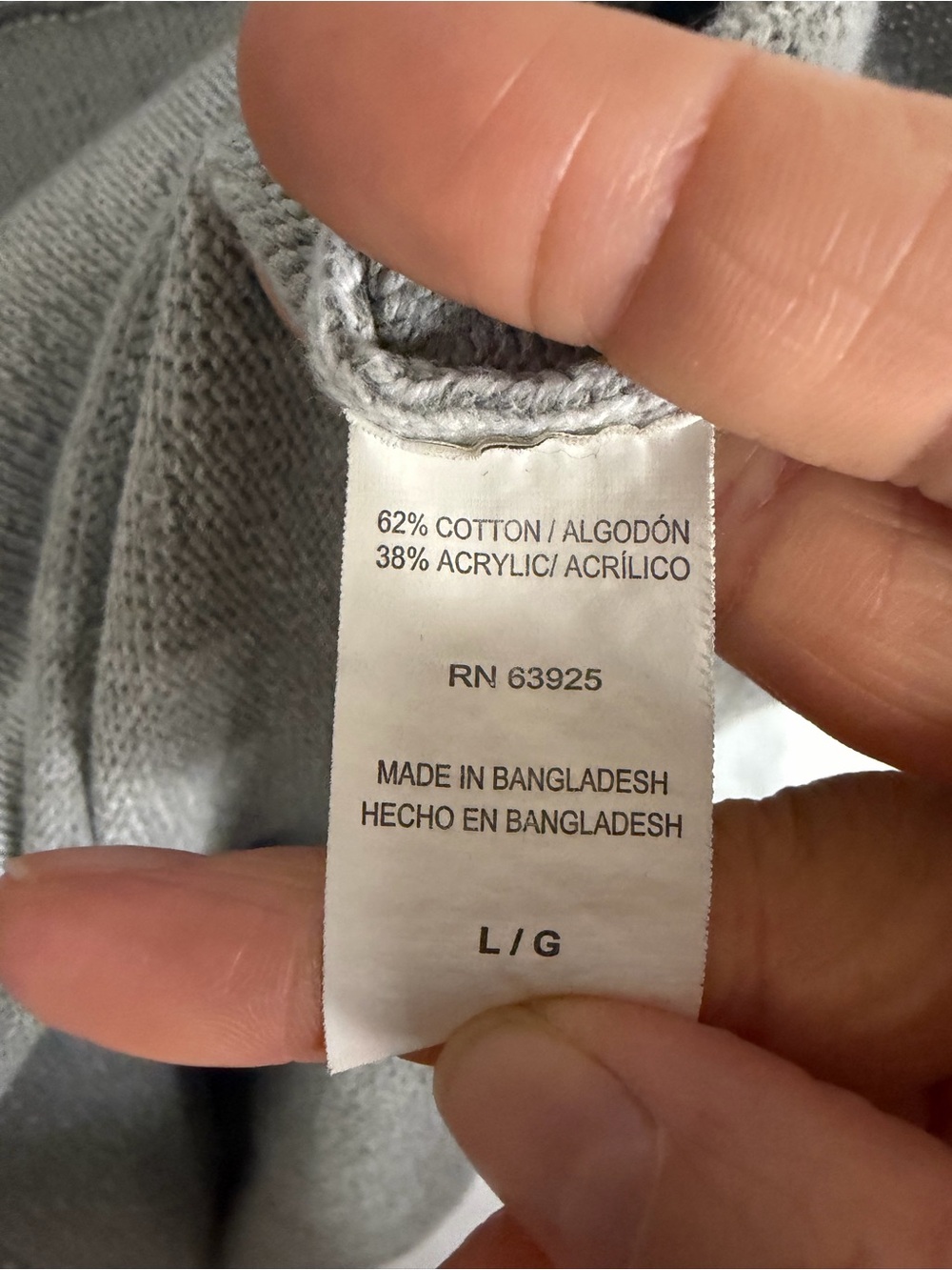BKE Light Gray Textured Knit Pullover Hoodie Size Large - Picture 4 of 4